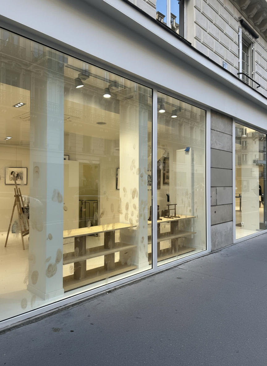 Après nettoyage vitrine